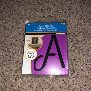 1 Pack of 6” Letters & Numbers Decor Stencils